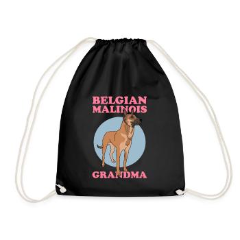 Malinois Belge Grand-mère Berger Belge - Sac de sport léger - noir - Devant