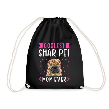 Shar Pei Maman Chien Propriétaire De Chien Cadeau - Sac de sport léger - noir - Devant