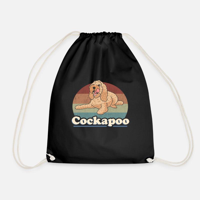 Cockapoo Dog Dog Owner Dog Owner Gift - Drawstring Bag - black