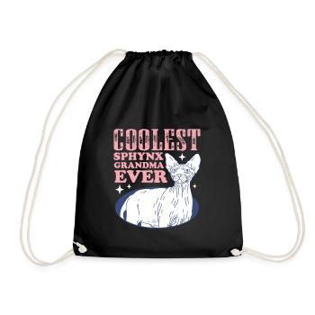Sphynx Chat | Propriétaire de chat Chat Maman Cadeau - Sac de sport léger - noir - Devant