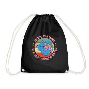 Chat Maman ChatOn Chat Propriétaire Cadeau - Sac de sport léger - noir - Devant