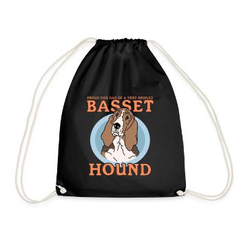 Basset Hound Papa Propriétaire de chien Propriétaire Cadeau - Sac de sport léger - noir - Devant
