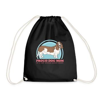 Basset Hound Maman Maîtresse Chien Propriétaire Cadeau - Sac de sport léger - noir - Devant