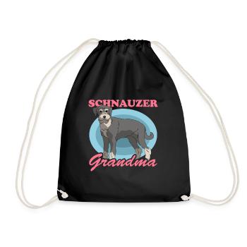 Schnauzer Grand-mère Chien Propriétaire de chien Cadeau - Sac de sport léger - noir - Devant