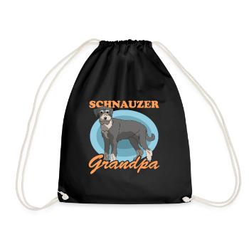 Schnauzer Grand-père Chien Propriétaire de chien Cadeau - Sac de sport léger - noir - Devant