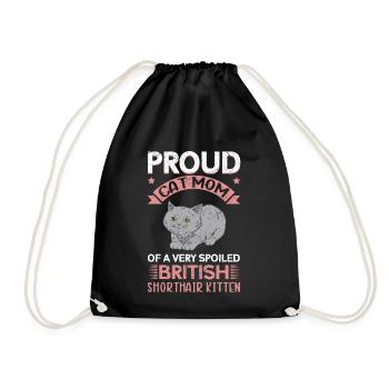 British Shorthair Mom Cats Cadeau - Sac de sport léger - noir - Devant