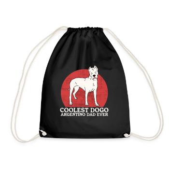 Dogo Argentino Papa Chien Propriétaire Cadeau - Sac de sport léger - noir - Devant