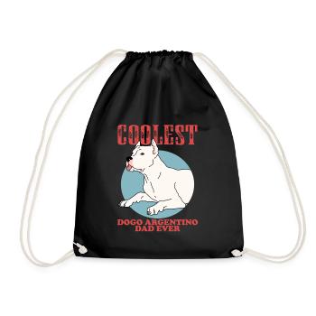 Dogo Argentino Papa Chien Propriétaire Chien Cadeau - Sac de sport léger - noir - Devant