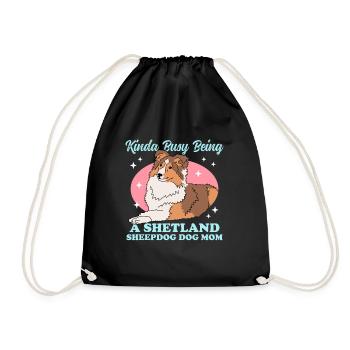 Shetland Sheepdog Mom Sheltie Maîtresse Cadeau - Sac de sport léger - noir - Devant