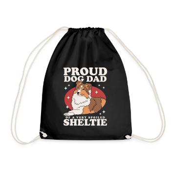 Cadeau de chien de berger Shetland papa Sheltie - Sac de sport léger - noir - Devant