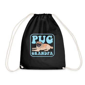 Carlin Grand-père Propriétaire de chien Chien Papa Cadeau - Sac de sport léger - noir - Devant