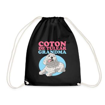 Coton de Tuléar Grand-mère Propriétaire de Chien Cadeau - Sac de sport léger - noir - Devant