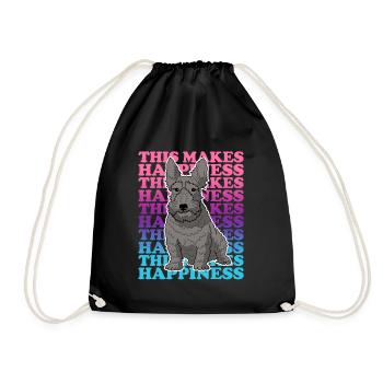 terrier écossais | Cadeau de propriétaire de chien de chien - Sac de sport léger - noir - Devant