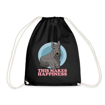 Scottish Terrier Hunde | Hundebesitzer Geschenk - Turnbeutel - Schwarz - Vorne
