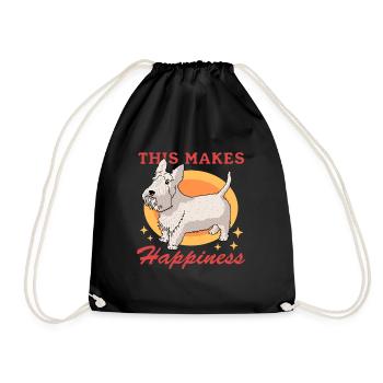 Scottish Terrier Dog Dog Owner Gift - Drawstring Bag - black - Front