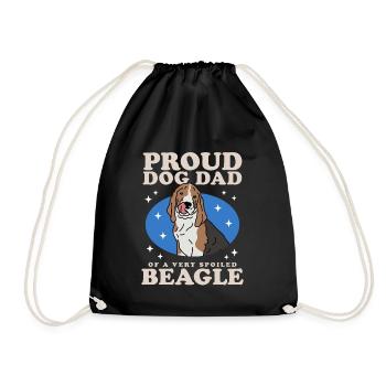 Beagle Papa Dog Lover Dog Owner Cadeau - Sac de sport léger - noir - Devant