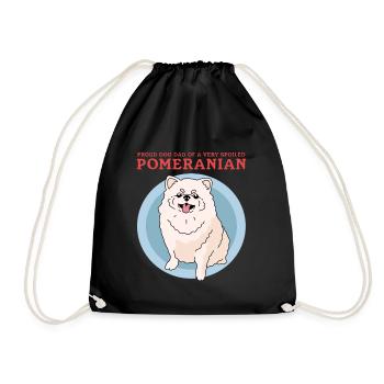 Poméranie Papa Propriétaire de Chien Zwergspitz Cadeau - Sac de sport léger - noir - Devant
