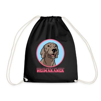 Weimaraner Maman | Cadeau de propriétaire de chien de chien - Sac de sport léger - noir - Devant