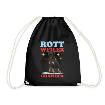 Rottweiler Grand-père Propriétaire de chien Dog Gift - Sac de sport léger - noir - Devant