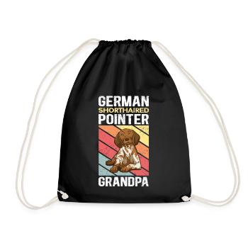 Cadeau allemand de propriétaire de chien de grand-père à poil court - Sac de sport léger - noir - Devant
