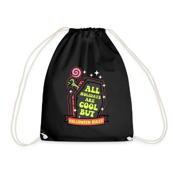 Halloween Costume Party Creepy Gift - Drawstring Bag - black - Front