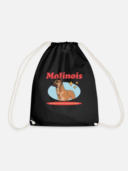 Belgischer Schäferhund | Malinois Hunde Geschenk - Turnbeutel - Schwarz
