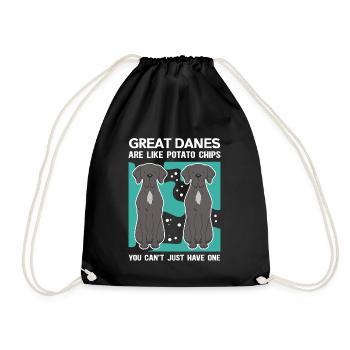 Great Dane | Dog Dog Owner Gift - Drawstring Bag - black - Front