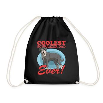Schnauzer Papa Propriétaire de Chien Propriétaire Cadeau - Sac de sport léger - noir - Devant