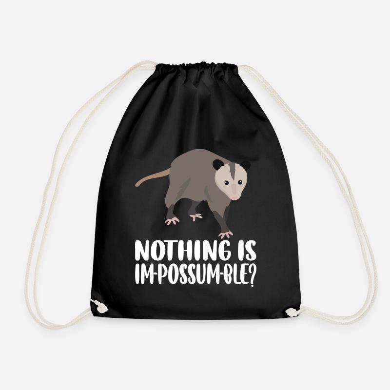 Opposum-Liebhaber - Nothing is Impossumble - Turnbeutel - Schwarz