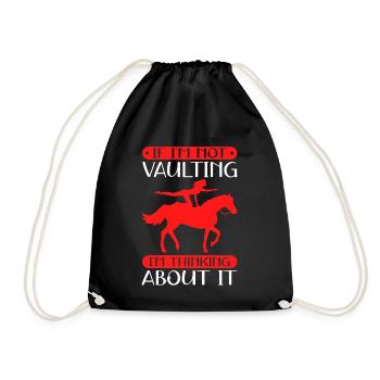 Vaulting Equestrian Equestrian Sport Équestre Cadeau équestre - Sac de sport léger - noir - Devant