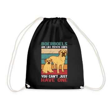Boerboel Dog Owner Dog Lover Gift - Drawstring Bag - black - Front