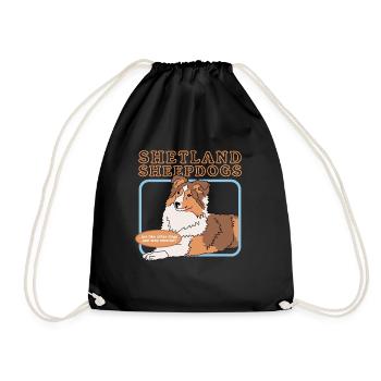 Chiens de berger Shetland | Cadeau de propriétaire de chien - Sac de sport léger - noir - Devant