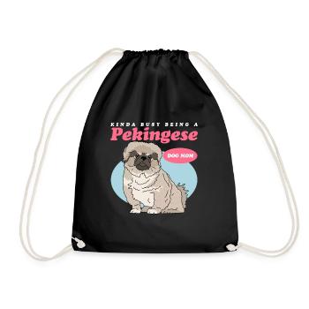 Pékinois Maman Pekinese Dog Owner Cadeau - Sac de sport léger - noir - Devant