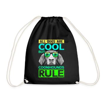 Coonhound dog owner | Dog Lovers Gift - Drawstring Bag - black - Front