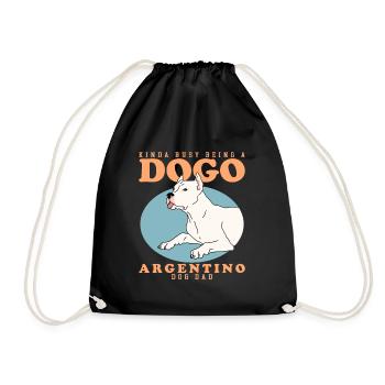 Dogo Argentino Papa Propriétaire de Chien Cadeau - Sac de sport léger - noir - Devant