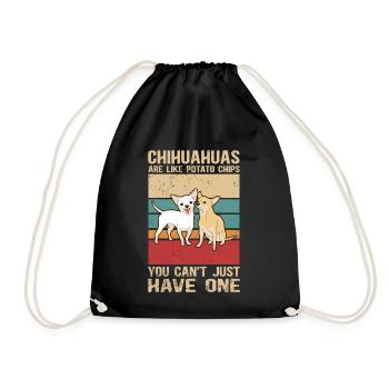 Chihuahua Dog Dog Owner Gift - Drawstring Bag - black - Front
