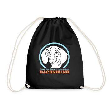 Teckel Papa Chiens teckels Chien Propriétaire Cadeau - Sac de sport léger - noir - Devant