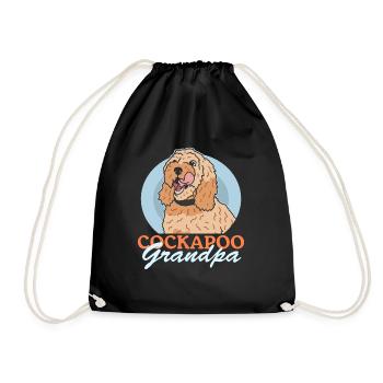 Cockapoo Grandpa Hundebesitzer Hunde Geschenk - Turnbeutel - Schwarz - Vorne