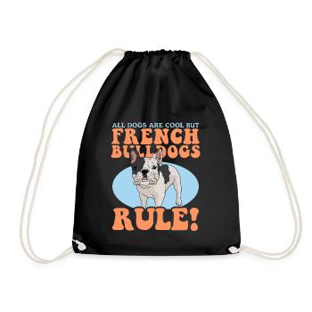 Français Cadeau Bulldog Français Bulldogs - Sac de sport léger - noir - Devant