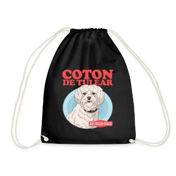Coton de Tulear Dog Owner Gift - Drawstring Bag - black - Front