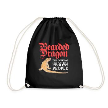 Bearded Dragons Owner Reptiles Gift - Drawstring Bag - black - Front