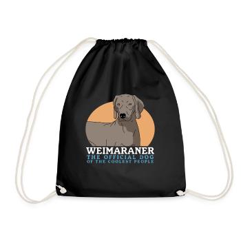Weimaraner Hundebesitzer Hunde Geschenk - Turnbeutel - Schwarz - Vorne