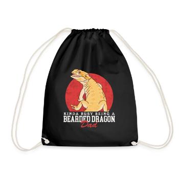 Dragon barbu Papa Reptiles Dragons barbus Cadeau - Sac de sport léger - noir - Devant