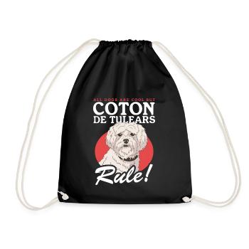 Coton de Tuléar Dog Owner Gift - Sac de sport léger - noir - Devant