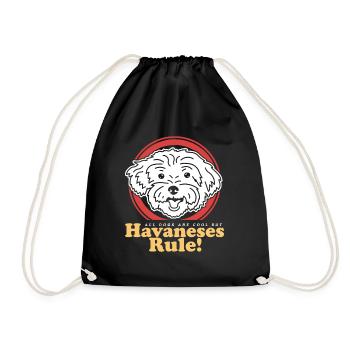 Chiens havanais | Cadeau de propriétaire de chien - Sac de sport léger - noir - Devant