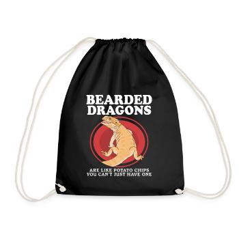 Cadeau reptiles dragons barbus - Sac de sport léger - noir - Devant
