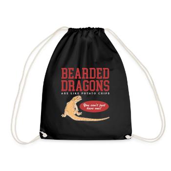 Reptiles dragons barbus | Cadeau dragon barbu - Sac de sport léger - noir - Devant