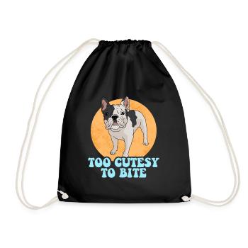 Français Cadeau Bulldog Français Bulldogs - Sac de sport léger - noir - Devant