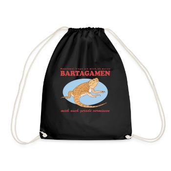 Cadeau reptiles dragons barbus - Sac de sport léger - noir - Devant