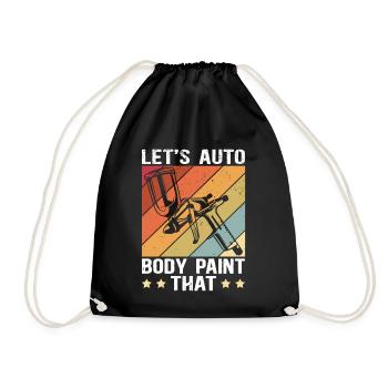 Vehicle Painter Painter Airbrush Gift - Drawstring Bag - black - Front